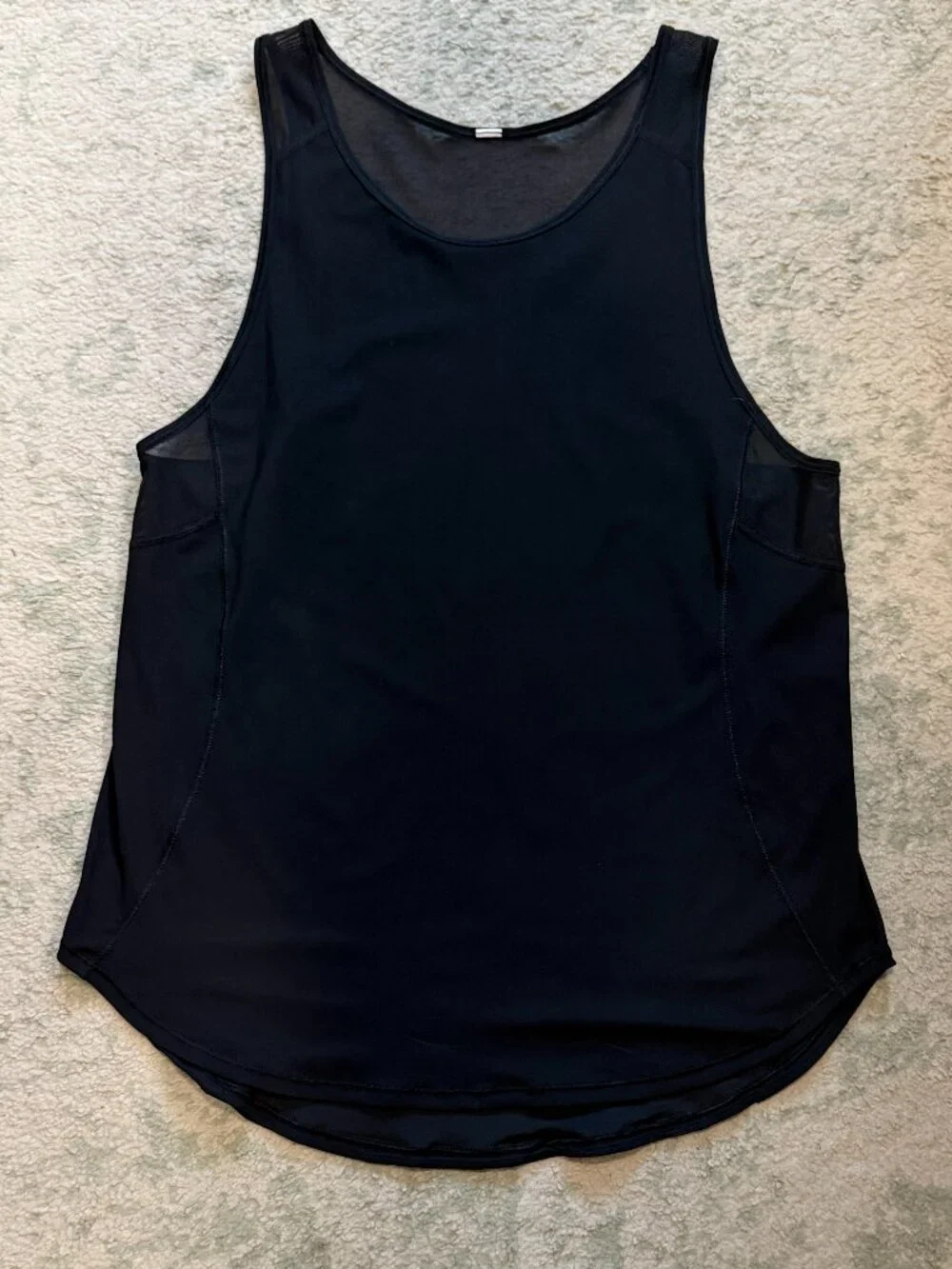 Lululemon Sculpt Tank Top Black Mesh Back Activewear Running Training Womens 6